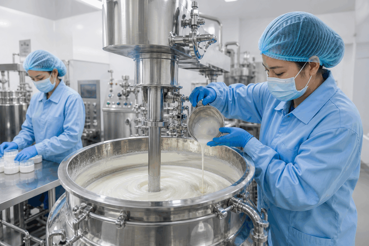 Botanical Nourishing Massage Cream formulation laboratory