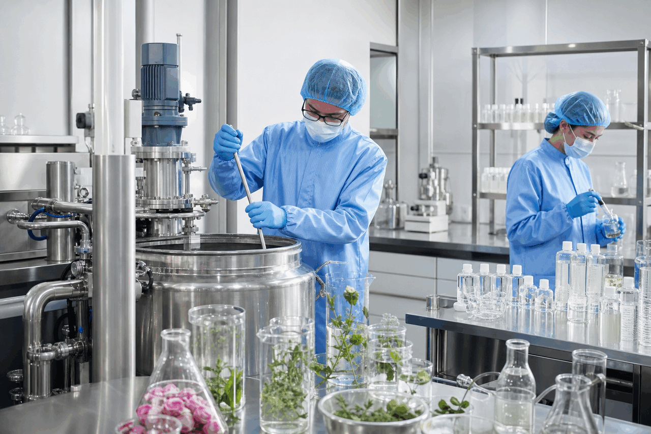Botanical Herbal Brightening Toner formulation laboratory