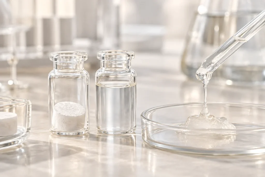 Niacinamide Brightening Soothing Freeze-Dried Powder — Trehalose formulation concept
