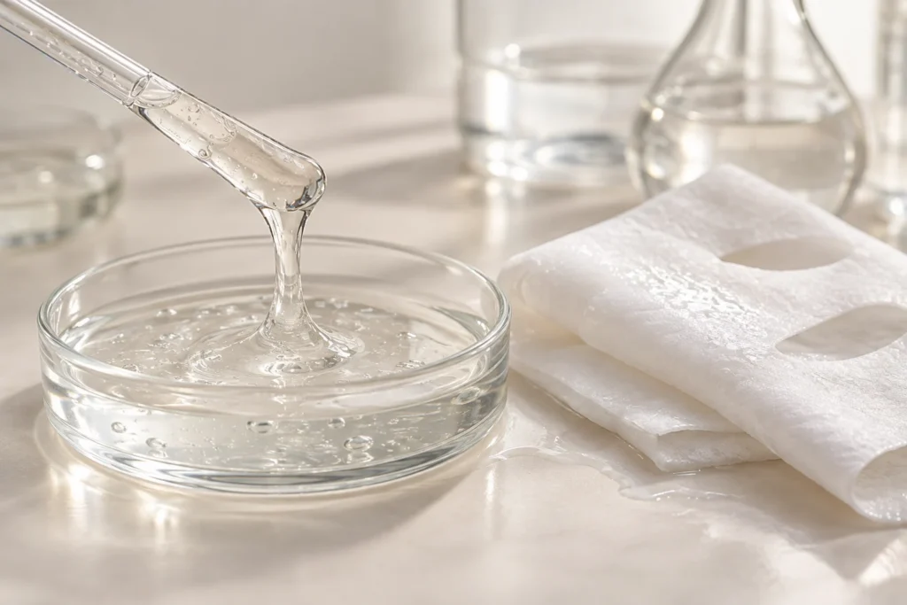 Niacinamide Brightening Soothing Nourishing Mask — Sodium Hyaluronate formulation concept